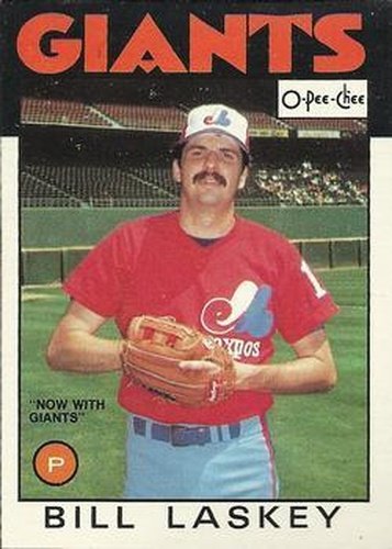 #281 Bill Laskey - San Francisco Giants - 1986 O-Pee-Chee Baseball