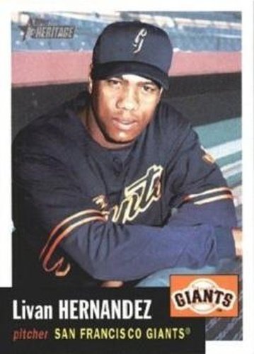 #281 Livan Hernandez - San Francisco Giants - 2002 Topps Heritage Baseball