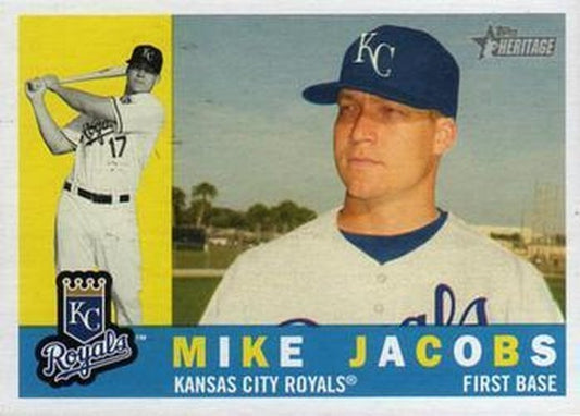 #281 Mike Jacobs - Kansas City Royals - 2009 Topps Heritage Baseball