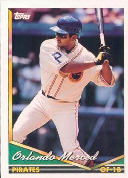 #281 Orlando Merced - Pittsburgh Pirates - 1994 Topps Baseball