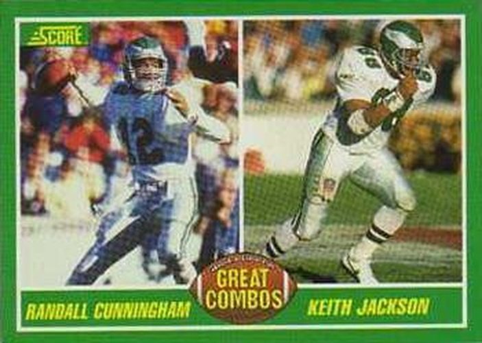 #281 Randall Cunningham / Keith Jackson - Philadelphia Eagles - 1989 Score Football