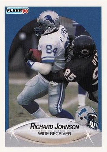 #281 Richard Johnson - Detroit Lions - 1990 Fleer Football