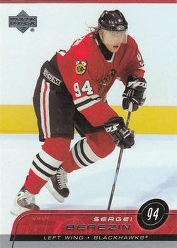 #281 Sergei Berezin - Chicago Blackhawks - 2002-03 Upper Deck Hockey