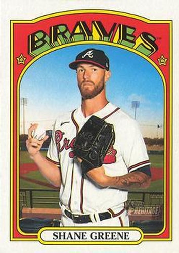#281 Shane Greene - Atlanta Braves - 2021 Topps Heritage Baseball