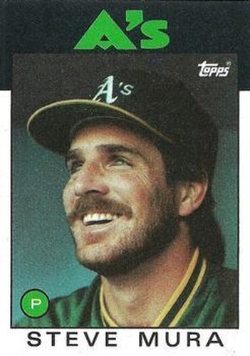 #281 Steve Mura - Oakland Athletics - 1986 Topps Baseball