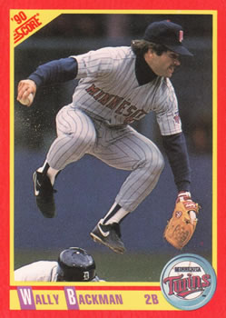 #281 Wally Backman - Minnesota Twins - 1990 Score Baseball