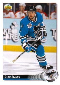 #281 Dean Evason - San Jose Sharks - 1992-93 Upper Deck Hockey