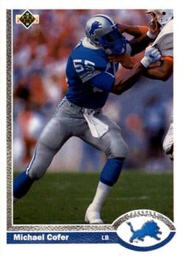 #281 Michael Cofer - Detroit Lions - 1991 Upper Deck Football