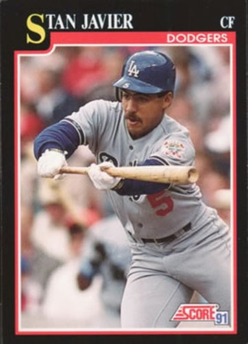 #281 Stan Javier - Los Angeles Dodgers - 1991 Score Baseball