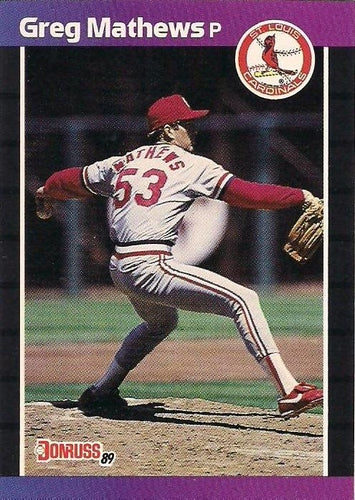 #281 Greg Mathews - St. Louis Cardinals - 1989 Donruss Baseball