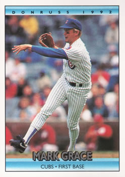 #281 Mark Grace - Chicago Cubs - 1992 Donruss Baseball