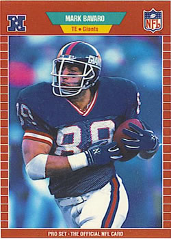 #281 Mark Bavaro - New York Giants - 1989 Pro Set Football