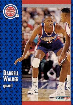 #282 Darrell Walker - Detroit Pistons - 1991-92 Fleer Basketball