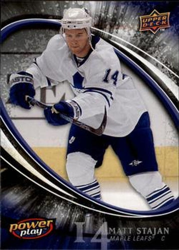 #282 Matt Stajan - Toronto Maple Leafs - 2008-09 Upper Deck Power Play Box Set Hockey