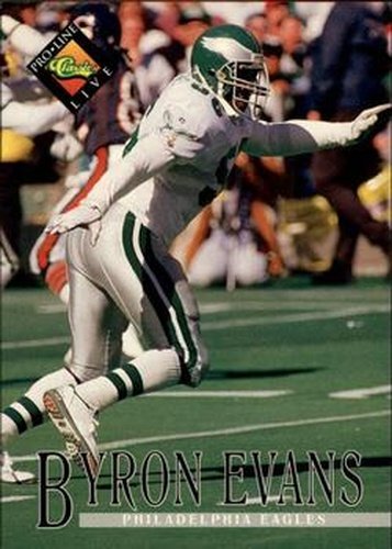 #282 Byron Evans - Philadelphia Eagles - 1994 Pro Line Live Football