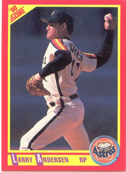 #282 Larry Andersen - Houston Astros - 1990 Score Baseball