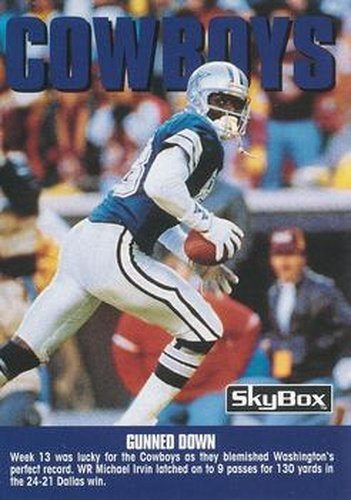 #282 Michael Irvin - Dallas Cowboys - 1992 SkyBox Impact Football