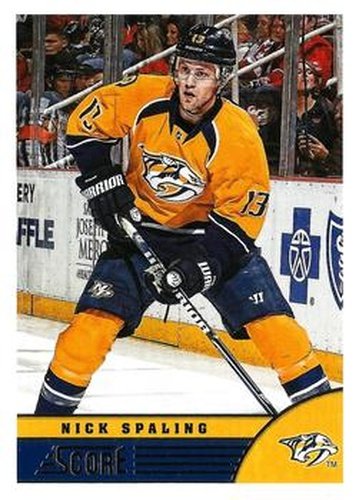 #282 Nick Spaling - Nashville Predators - 2013-14 Score Hockey