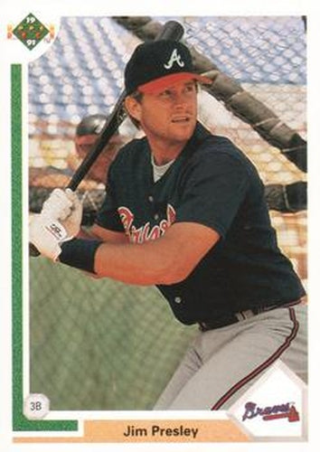 #282 Jim Presley - Atlanta Braves - 1991 Upper Deck Baseball