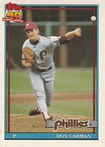 #282 Don Carman - Philadelphia Phillies - 1991 O-Pee-Chee Baseball