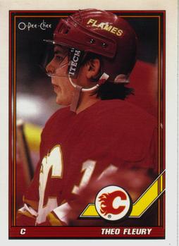 #282 Theo Fleury - Calgary Flames - 1991-92 O-Pee-Chee Hockey