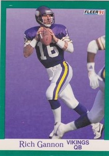 #282 Rich Gannon - Minnesota Vikings - 1991 Fleer Football