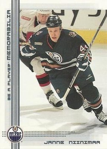 #282 Janne Niinimaa - Edmonton Oilers - 2000-01 Be a Player Memorabilia Hockey