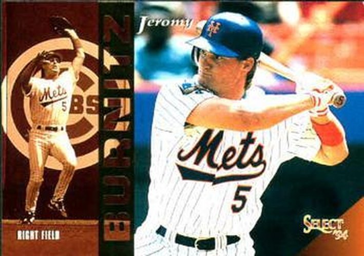 #282 Jeromy Burnitz - New York Mets - 1994 Select Baseball