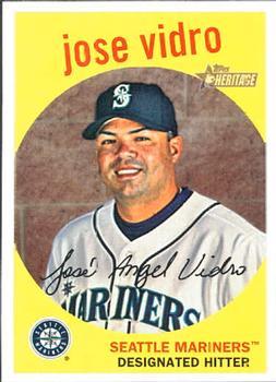 #282 Jose Vidro - Seattle Mariners - 2008 Topps Heritage Baseball