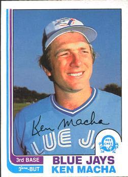 #282 Ken Macha - Toronto Blue Jays - 1982 O-Pee-Chee Baseball
