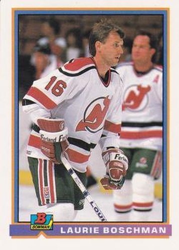 #282 Laurie Boschman - New Jersey Devils - 1991-92 Bowman Hockey