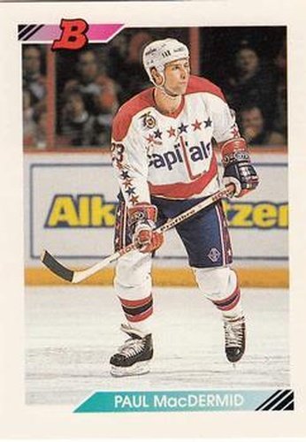 #282 Paul MacDermid - Washington Capitals - 1992-93 Bowman Hockey