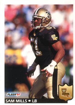 #282 Sam Mills - New Orleans Saints - 1992 Fleer Football