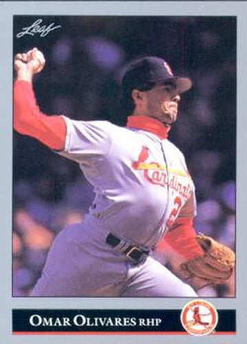 #282 Omar Olivares - St. Louis Cardinals - 1992 Leaf Baseball