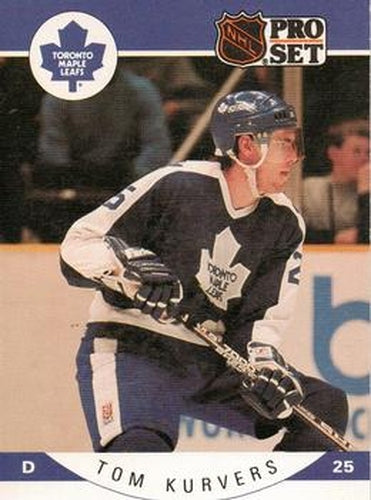 #282 Tom Kurvers - Toronto Maple Leafs - 1990-91 Pro Set Hockey