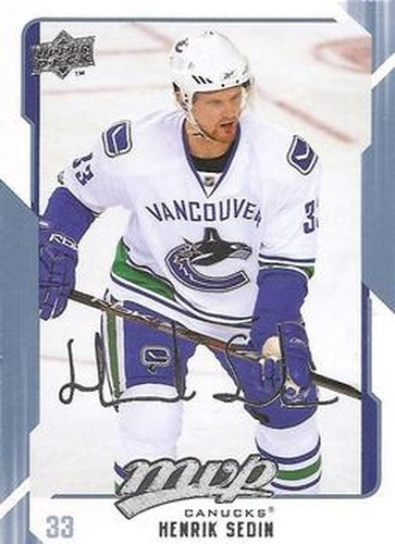 #282 Henrik Sedin - Vancouver Canucks - 2008-09 Upper Deck MVP Hockey