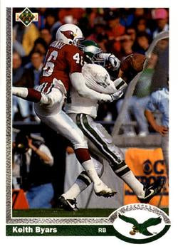 #282 Keith Byars - Philadelphia Eagles - 1991 Upper Deck Football