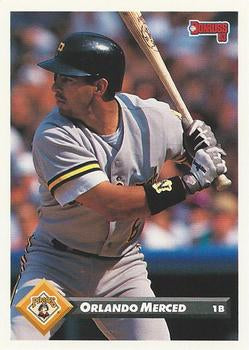#282 Orlando Merced - Pittsburgh Pirates - 1993 Donruss Baseball