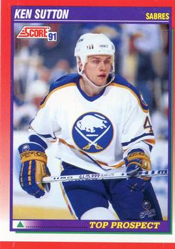 #283 Ken Sutton - Buffalo Sabres - 1991-92 Score Canadian Hockey