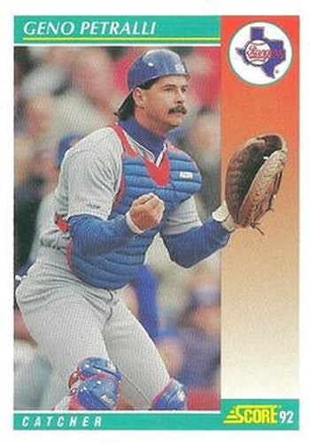 #283 Geno Petralli - Texas Rangers - 1992 Score Baseball