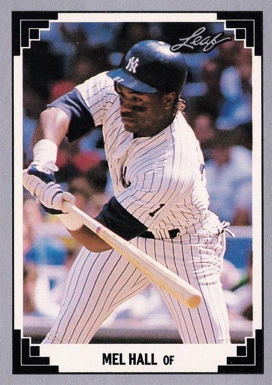 #283 Mel Hall - New York Yankees - 1991 Leaf Baseball