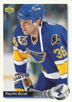 #283 Philippe Bozon - St. Louis Blues - 1992-93 Upper Deck Hockey