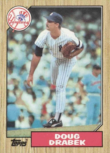 #283 Doug Drabek - New York Yankees - 1987 Topps Baseball