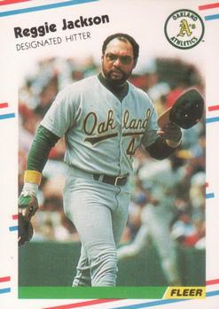 #283 Reggie Jackson - Oakland Athletics - 1988 Fleer Baseball