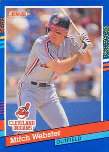 #283 Mitch Webster - Cleveland Indians - 1991 Donruss Baseball