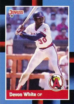 #283 Devon White - California Angels - 1988 Donruss Baseball