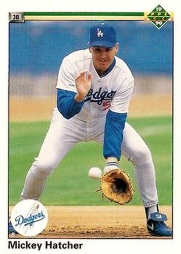 #283 Mickey Hatcher - Los Angeles Dodgers - 1990 Upper Deck Baseball