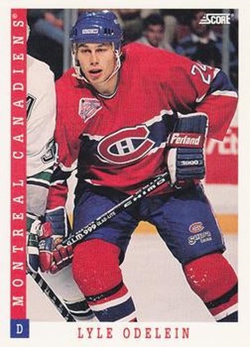 #283 Lyle Odelein - Montreal Canadiens - 1993-94 Score Canadian Hockey