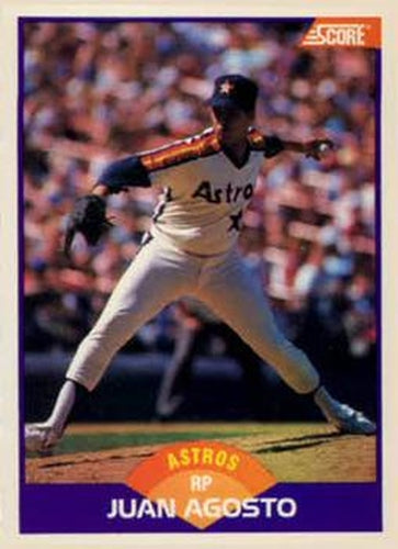 #283 Juan Agosto - Houston Astros - 1989 Score Baseball