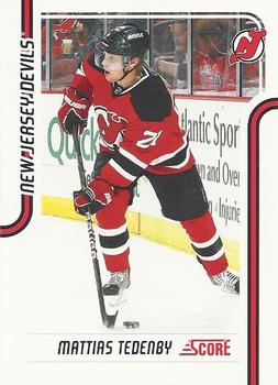 #283 Mattias Tedenby - New Jersey Devils - 2011-12 Score Hockey